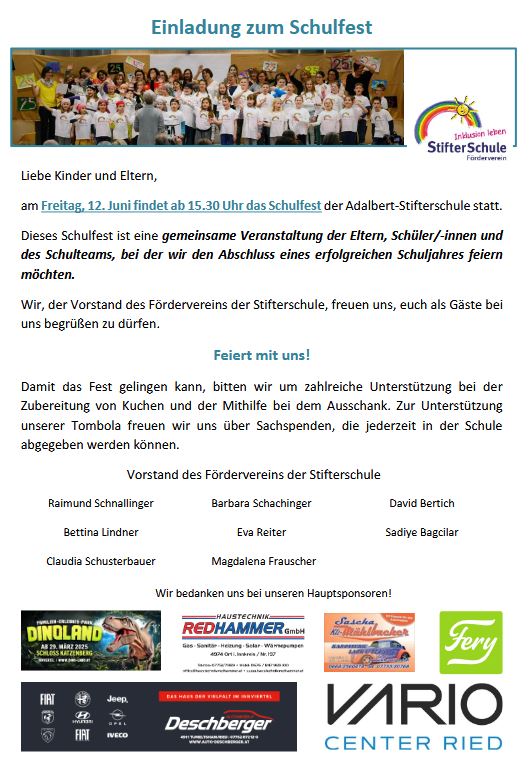 Schulfest 2026